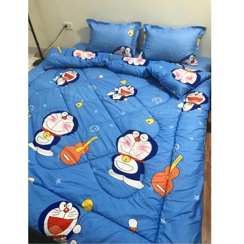 Chăn thu đông mền phao trần bông ấm áp cotton poly dùng được 2 mặt - kích thước 1m8*2m - mẫu mã đa dạng - [VỊT HỒNG] 7