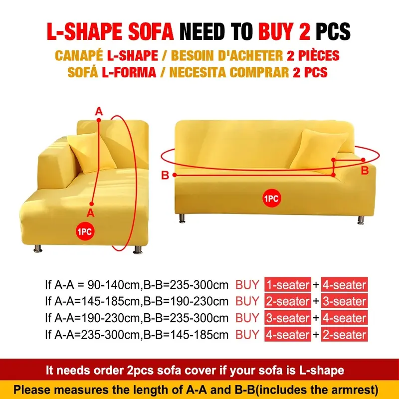 Bọc Ghế Sofa Vải Nhung, Bọc Bụi, Co Giãn, Bọc Đi Văng Hệ Thống, Vỏ Sofa Hình Chữ L, Vỏ Ghế Sofa Ghế Dài, Thích Hợp Cho Phòng Khách, 1 Cái 3
