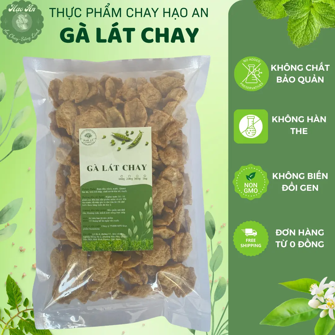 Gà Lát Chay, Gà chay 500g 200g 100g món chay ngon bổ không chất bảo quản - Thực Phẩm Chay Hạo An