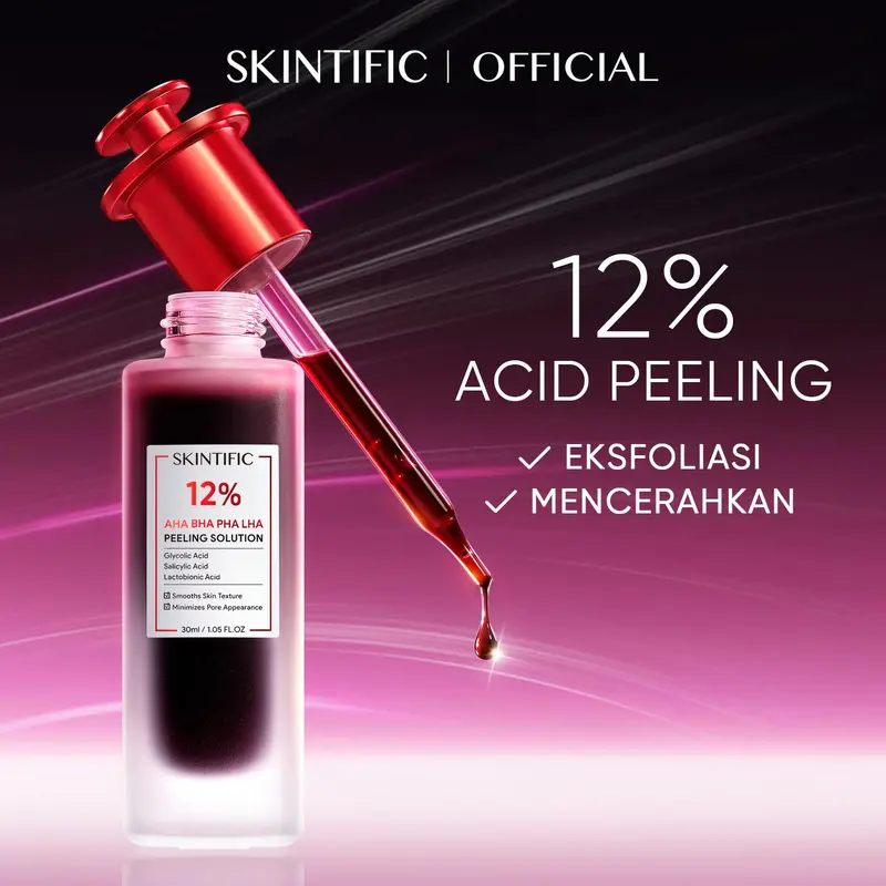 【live3】SKINTIFIC  Acid Peeling Solution Serum 30ml | Eksfoliasi Essence Wajah Mengangkat Sel Kulit Mati Exfoliating Anti Acne Mencerahkan Jerawat Dark Spot 0
