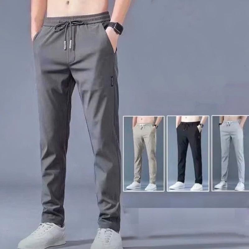 Quần Nam Vải Gió Loại Đẹp túi chéo không khoá Co Giãn Cạp Chun Dây Rút Điều Chỉnh Phong Cách Thể Thao 4 Mùa.