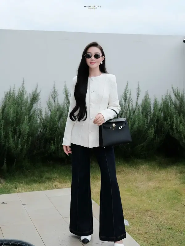 MIEN STORE Quần Jeans nữ ống suông loe công sở Lisa Women 1 Pants 6
