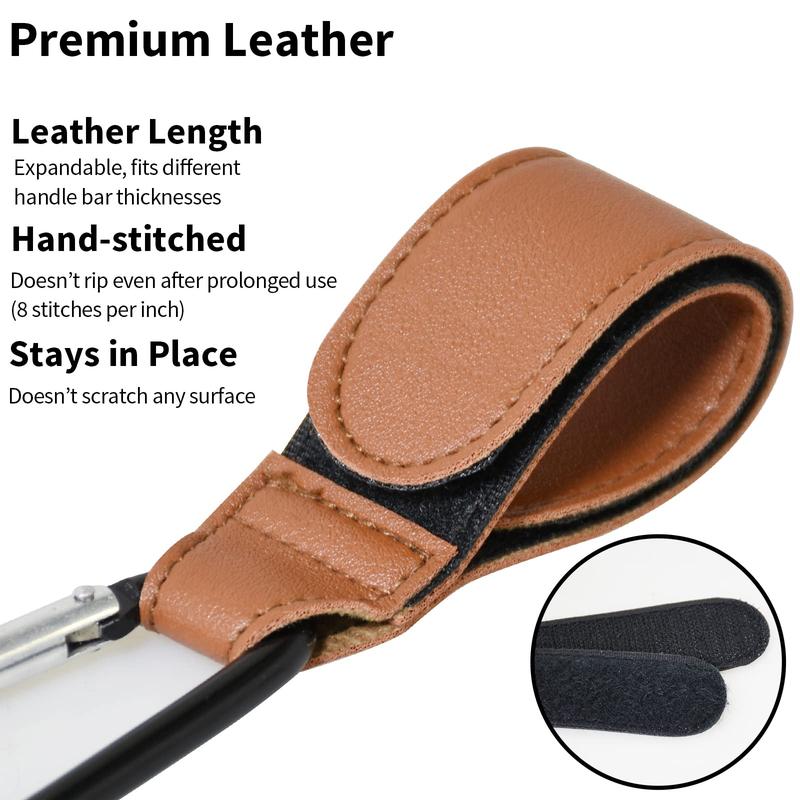 Product Introduction of 2pcs Baby Car Seat Hook, Faux Leather Accessories Stroller Hook For Hanging Bags, Easy To Use, Baby Storage & Organizers Supplies 14