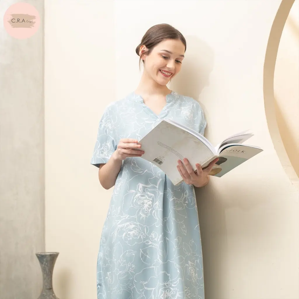 CRA OUTFIT - Daster AUDREY Series - AD4 Rayon Kancing Nyaman Bumil