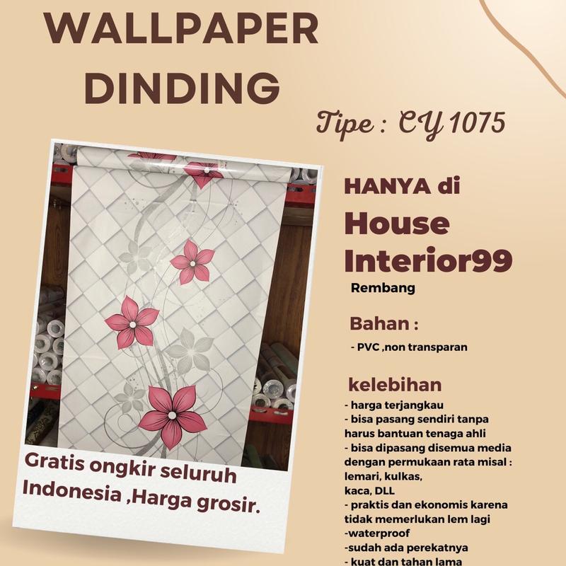Paket 2 roll Wallpaper dinding 10m x 45 cm Wallstiker Dinding Wallpaper 6