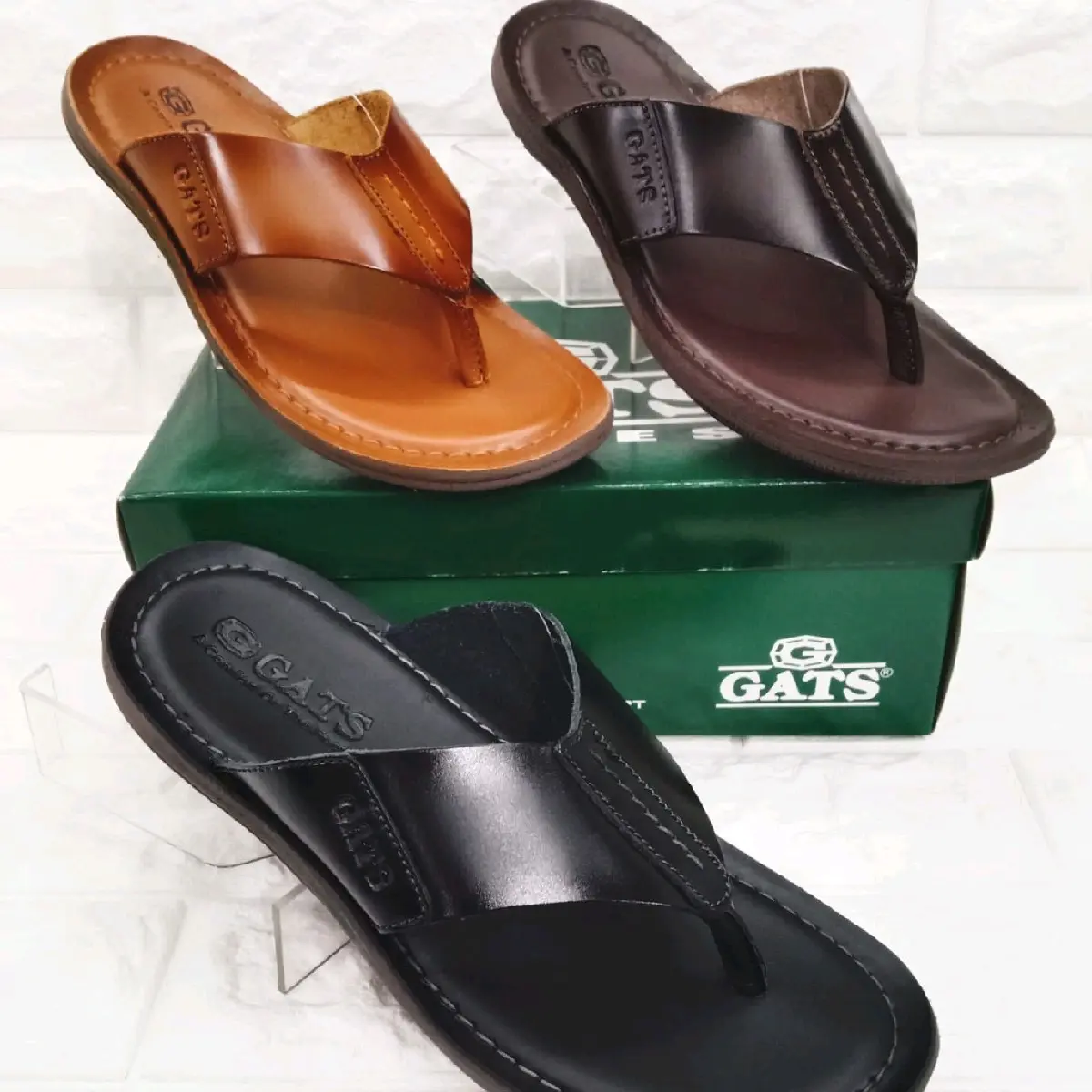 SANDAL JEPIT PRIA KULIT GATS HG 282 TERBARU ORIGINAL