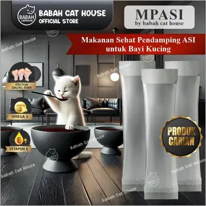 MPASI BUBUR BAYI KUCING Makanan Anak Topping Cat Food Kitten Baru Lahir Pakan Pendamping Asi Instan Babah Cat House