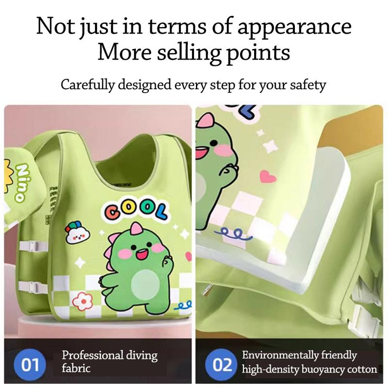 Product Introduction of Creative Float Summer Kids Swim Vest Airless Water Play Child Buoyancy Vest Cartoon Adjustable Swim Arm Ring Baby 28