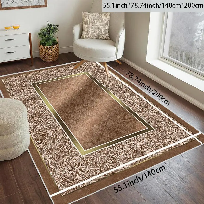 Floral Pattern Area Rug, 1 Count Non-slip Soft Floor Mat, Machine Washable Decorative Carpet for Home Living Room Bedroom Kitchen Study Room 3