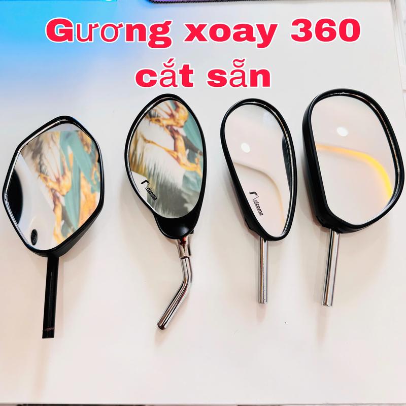  Gương Xoay 360 Độ Cắt Sẵn Gắn Xe Máy - phụ tùng Phụ Kiện xemay 