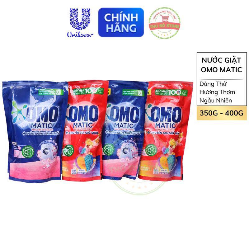 Nước Giặt OMO MATIC Cửa Trước | Cửa Ngang Dùng Thử - Túi 400G (Giao Mùi Hương Ngẫu Nhiên)