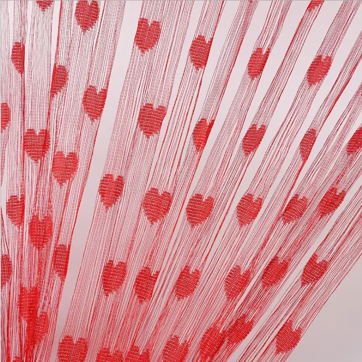 Soft door string curtain, Tirai Tali Cinta, Lebar 1mx2 M, Tirai Pintu Cinta, Tirai Gantung Hiasan Pembahagian, Sesuai untuk Lorong retractable multicolor langsir Cotton