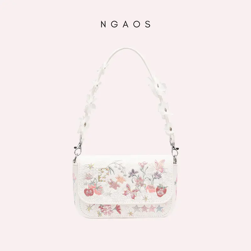 Túi Xách Nữ NGAOS Rosie - Thêu Thủ Công - Vegan Leather 2