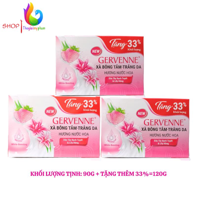 Combo 3 Xà Bông Cục Hương Nước Hoa Gervenne 120g(3x120g) 2