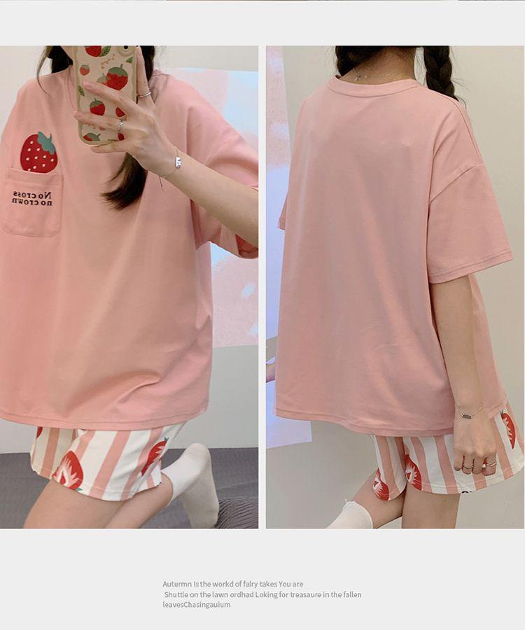 Product Introduction of Pure Cotton Pajamas for Female Students New Sweet and Beautiful Home Wear Suit 36