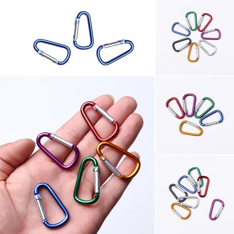 Product Introduction of 5/10pcs Outdoor Sports Safety Equipment Alloy Carabiner Buckle Keychain Climbing Buckles Camping Hiking Hook 15