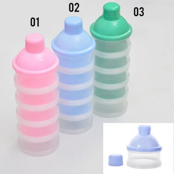 LKC543 Botol Penyimpan Bubuk Susu 5in1 Penyimpanan Bayi