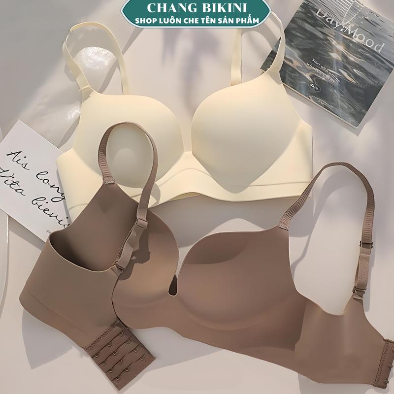 Áo Đúc Su Non Không Gọng Nâng Ngực Bản Lưng To Ôm Mỡ Lưng Thoải Mái Thiết Kế Mút Đệm 2.5 Bra Nhung Mềm Mịn Nữ