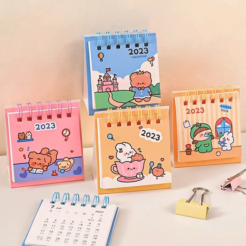 Kalender Duduk Mini 2025 Kalender Meja Motif Lucu Foto 0