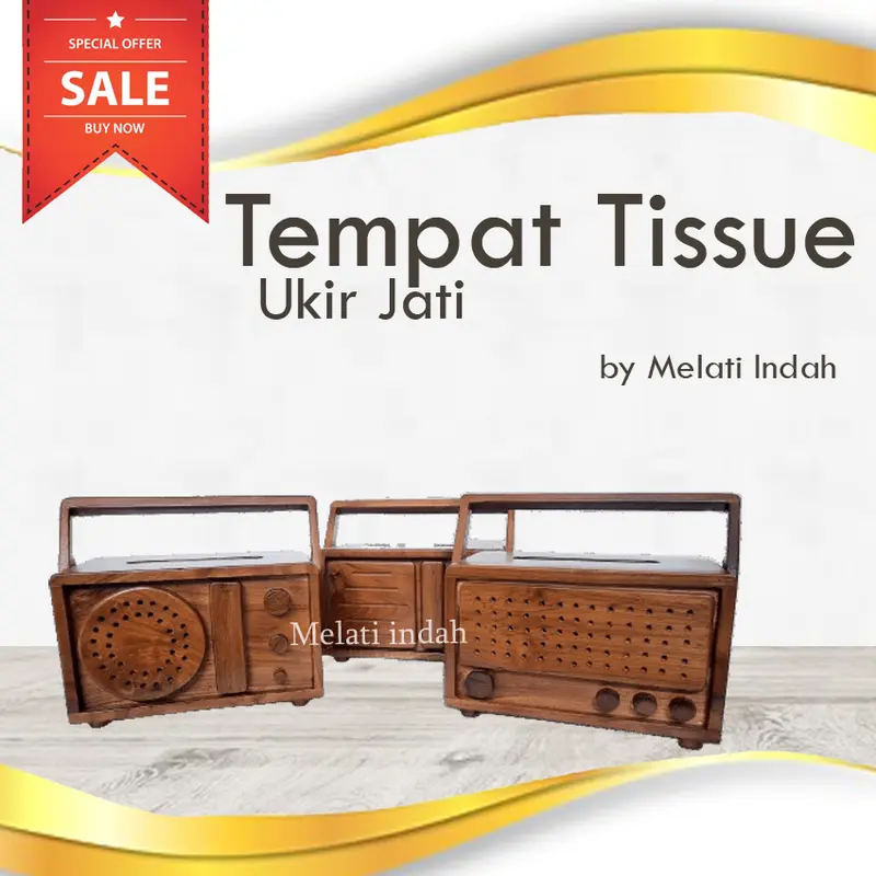 Tempat Tissue Radio Jati by Melati Indah 0