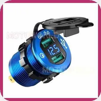 Aluminum<y`alloy|i=dz]waterproof)t>Power)E&gt;Outlet)H&gt;Fast)M&gt;Charge)q&gt;with LED Voltmeter for 12V/24V</y`alloy|i=dz]waterproof)t>
