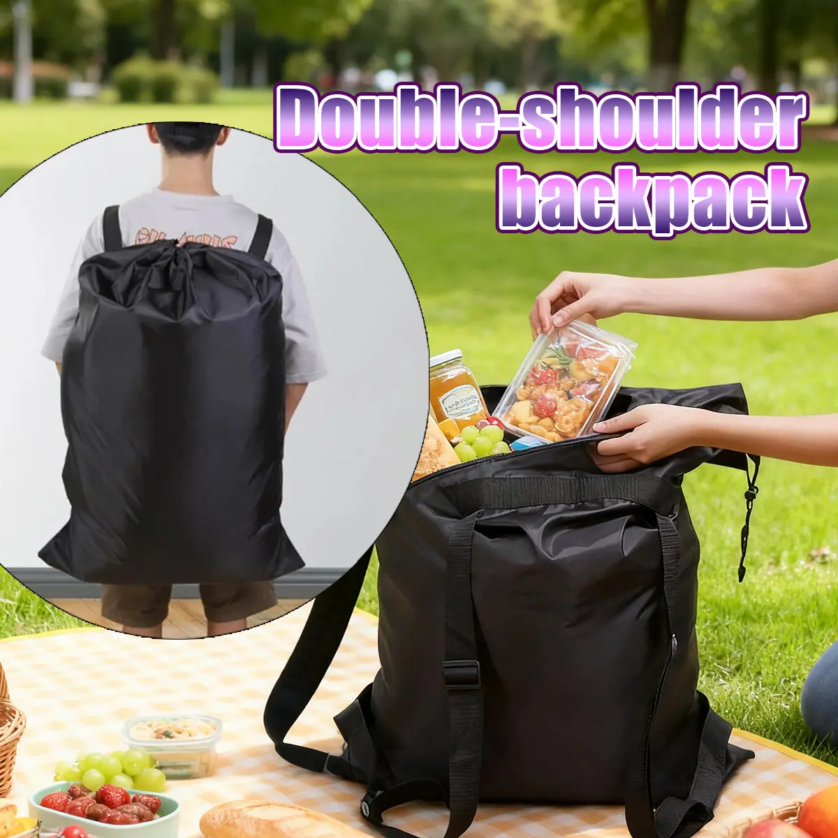 1pc laundry bag aesthetic, tas laundry tempat baju kotor Ukuran besar Laundry Bag Tali bahu ganda