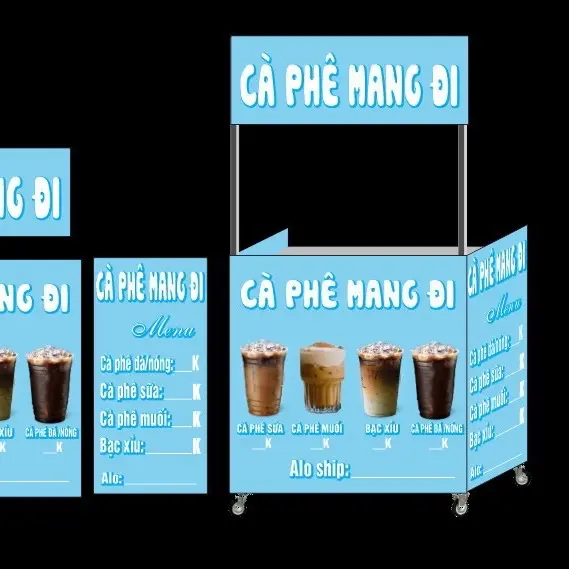 Quầy cà phê gấp gọn tiện lợi bán take away, Có thể gập lại 0