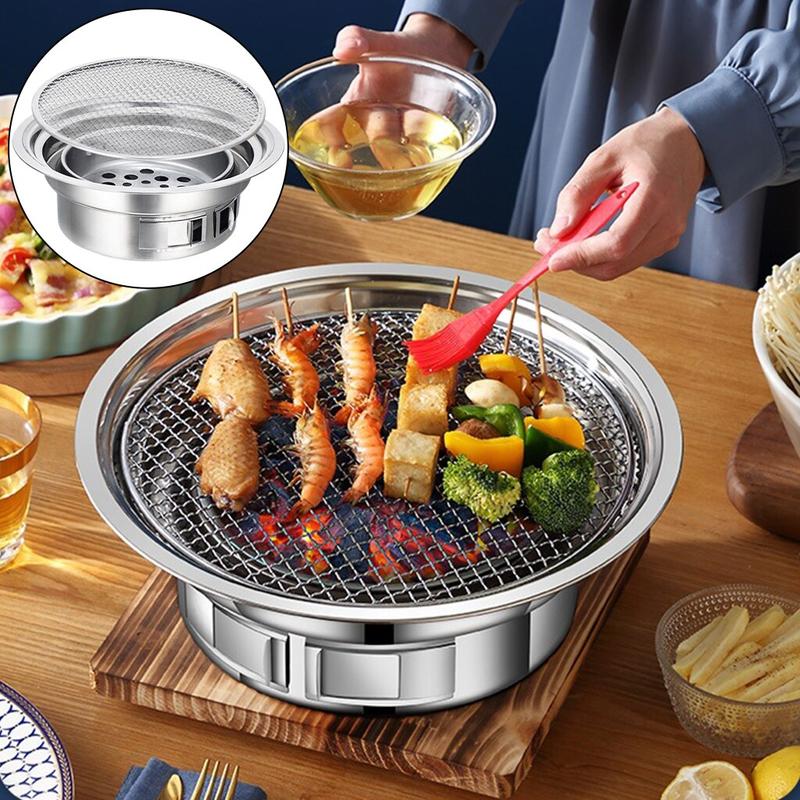 Product Introduction of Korean Charcoal Barbecue Grill Household Korean BBQ Grill Non-Stick For Home Kitchen Outdoor Garden Barbecue Stove 13