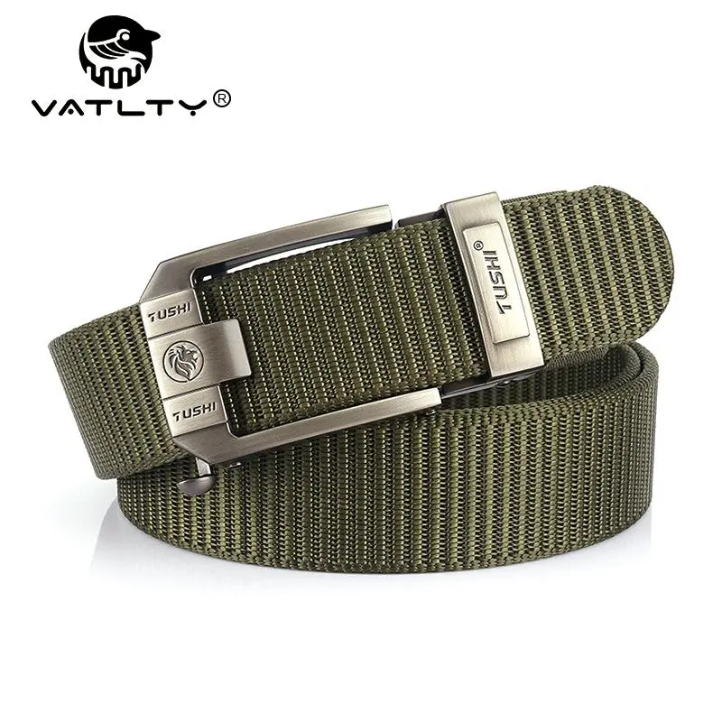 Thắt Lưng Khóa Tự Động, Dành Cho Nam Giới, 34mm, Được Làm Bằng Nylon Thật, Thắt Lưng Chiến Thuật Quân Sự, Chống Trượt, Thích Hợp Để Đi Bộ Đường Dài Và Săn Bắn, Thắt Lưng Nam