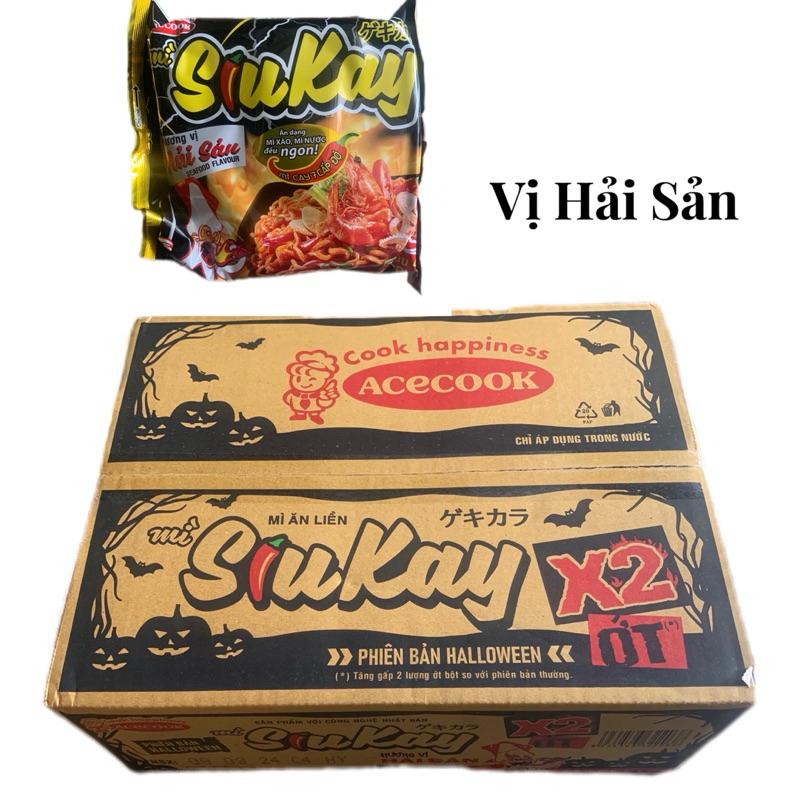 Mì Siukay hương vị hải sản thùng 24 gói 129g cay