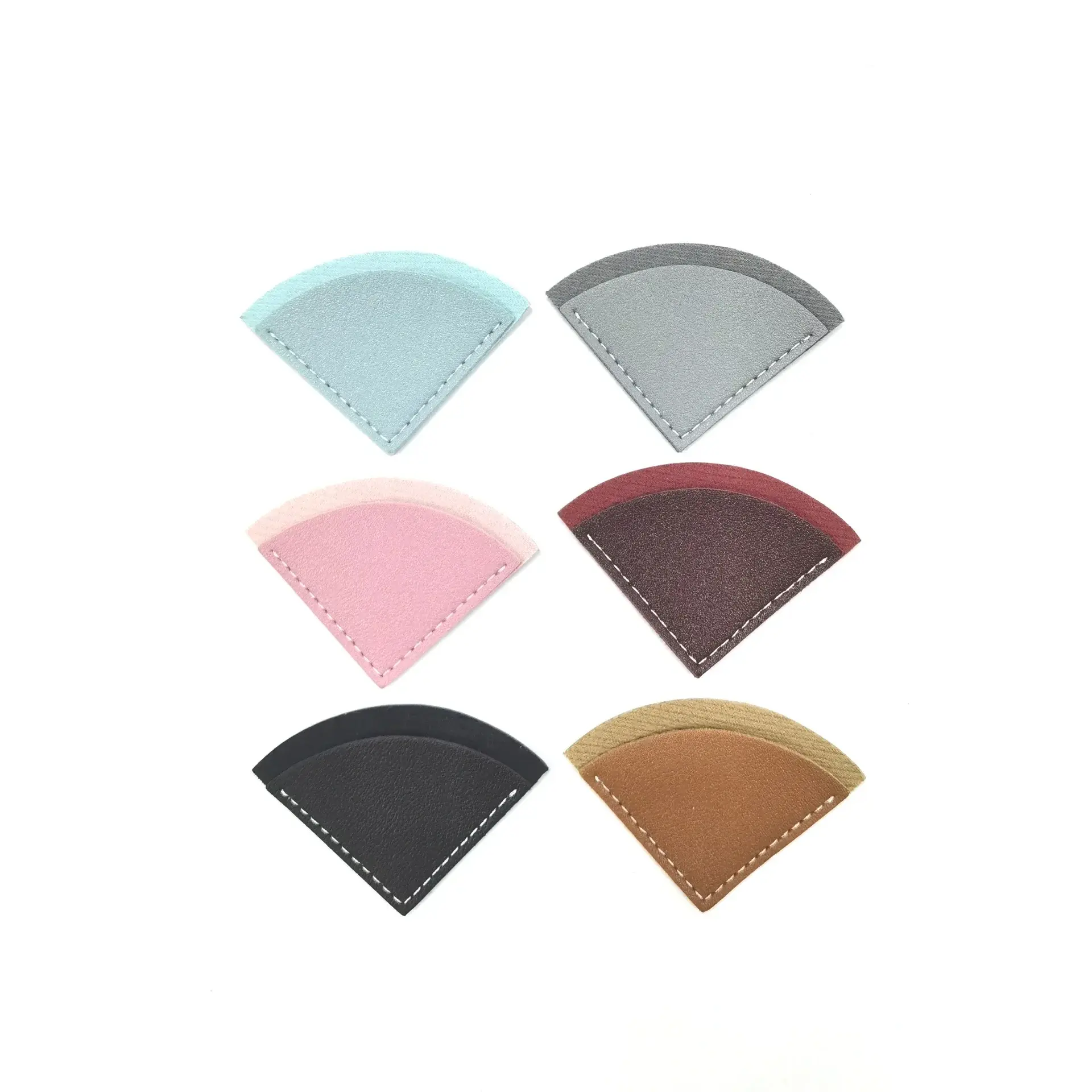 Fan shaped bookmark leather bookmark mini portable gift heart shaped bookmark book page clip book corner protective cover