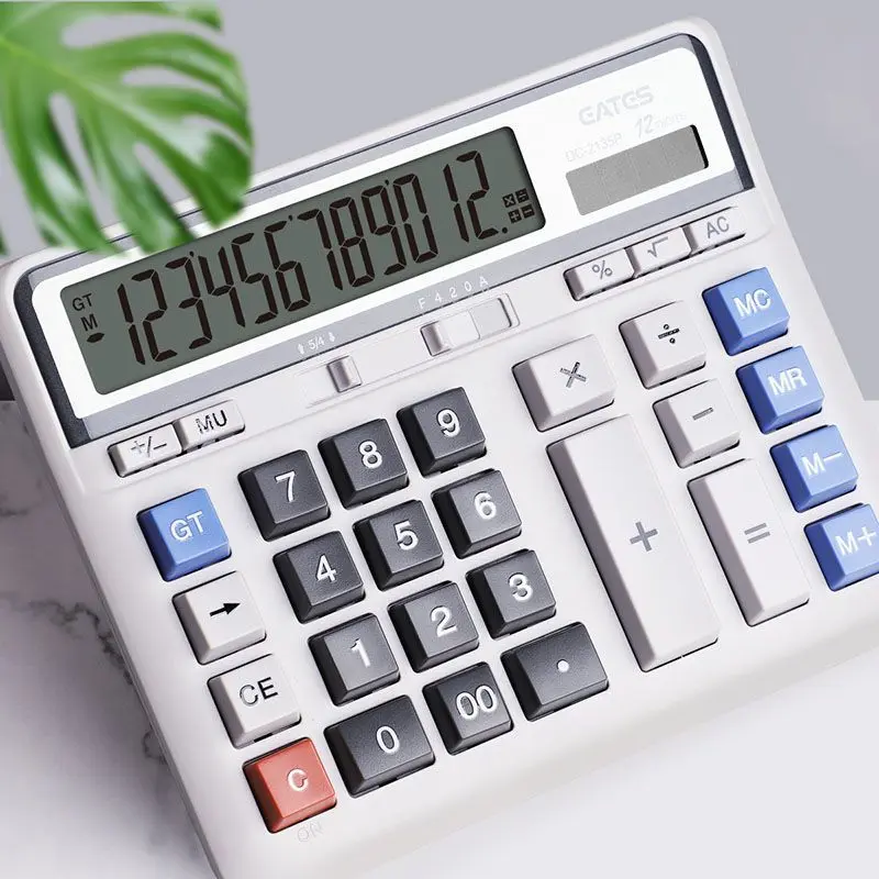 White Computer Button Large Office Calculator Accounting Dedicated Solar Voice Real Person Pronunciation Finance