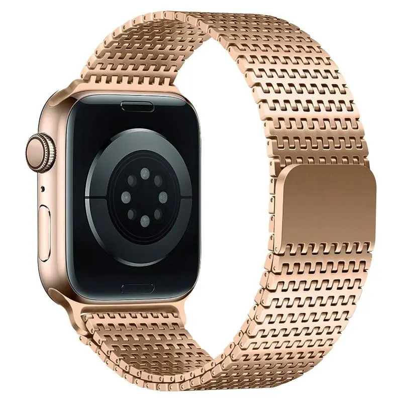 Stainless Steel Mesh Loop Magnetic Clasp Watch Band, Fashionable Watch Band for Apple Watch Series 9 8 7 6 5 4 3 2 1 SE SE2, Smart Watch Accessories, Wearable, Smartwatch Strap 5