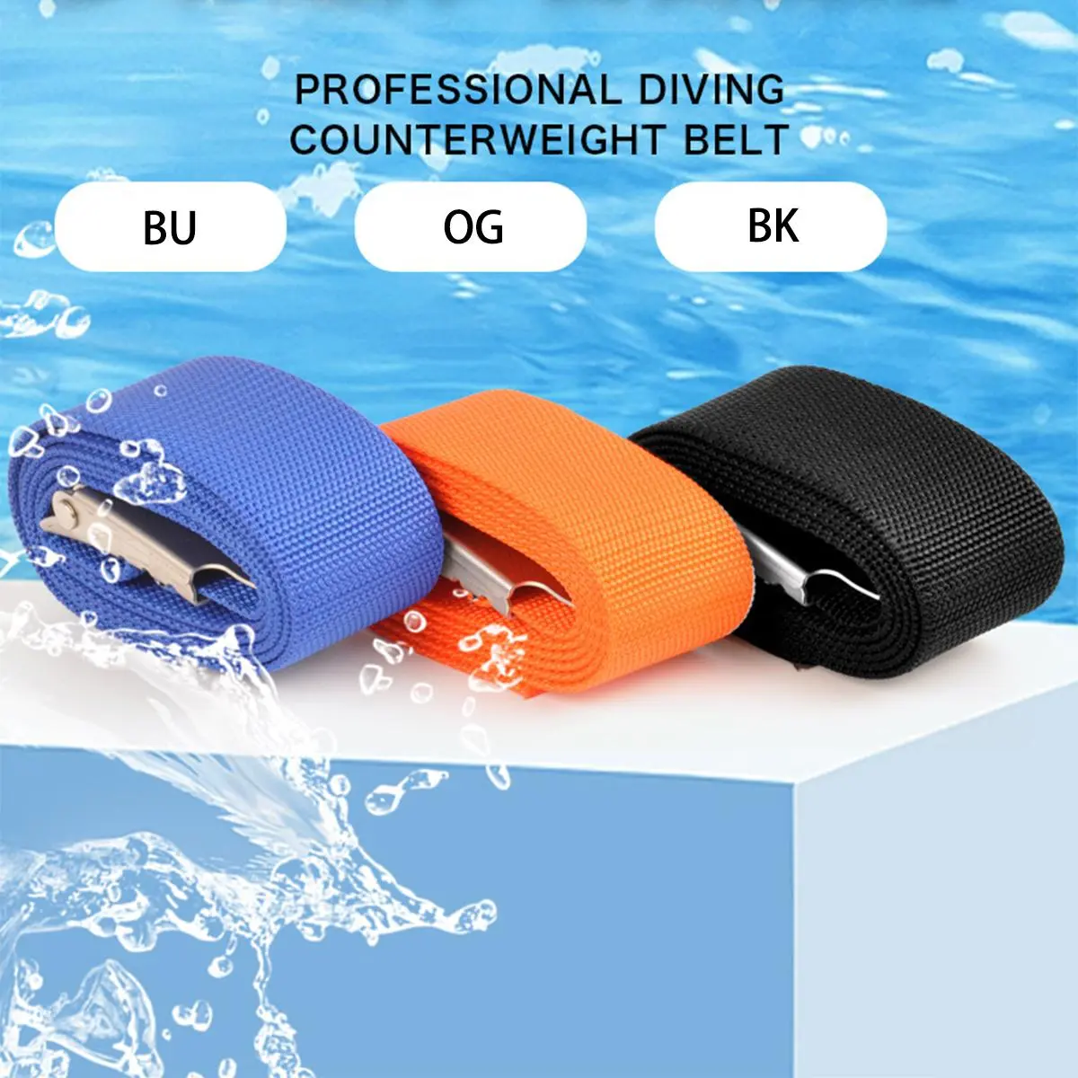 Quick Release Buckle Diving Steel Buckle Webbing Adjusted Snorkeling Diving Weight Belt Diving Equipment Weight Belt