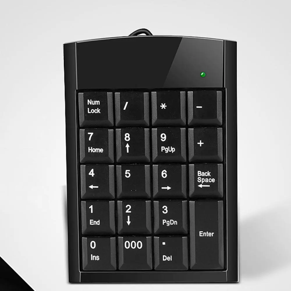 USB Connection Number Pad 19 Keys Compact Solid for PC Tablets Accounting