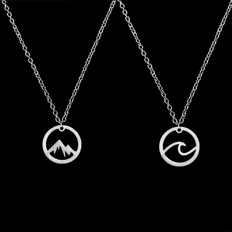 Shanmeng Sea Vow Unisex Couple Necklaces Student Pair Design Couple Gift Long-Distance Relationship Token Birthday Gift