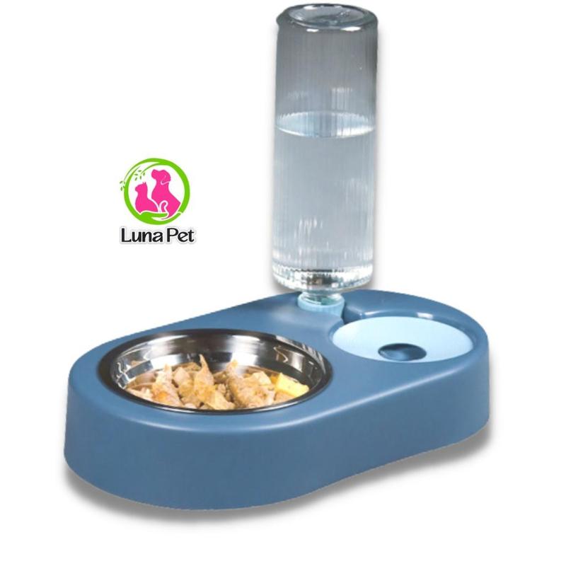 Bát ăn chó mèo tự động, chén thức ăn và bình nước uống tự động cho chó mèo LUNAPET BA07