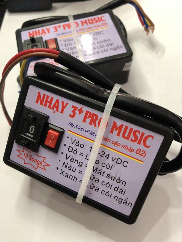 Nhại còi 3 pro music 10 bài nhạc, sử dụng cho còi hơi, còi điện ô tô xe máy Phụ Kiện