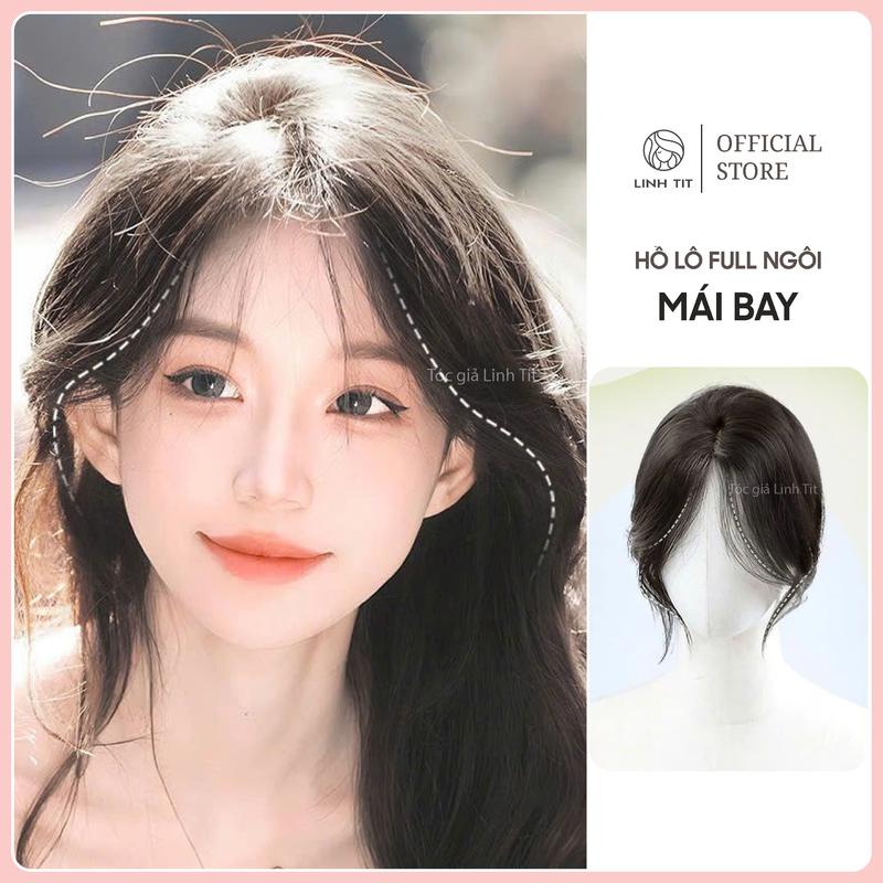 Phủ hói da đầu DS RẼ FULL NGÔI  3 kẹp kích thước hồ lô 7*11 mảng rộng mái bay loại lưới siêu mỏng chất liệu tóc thật  ( kèm phụ kiện )