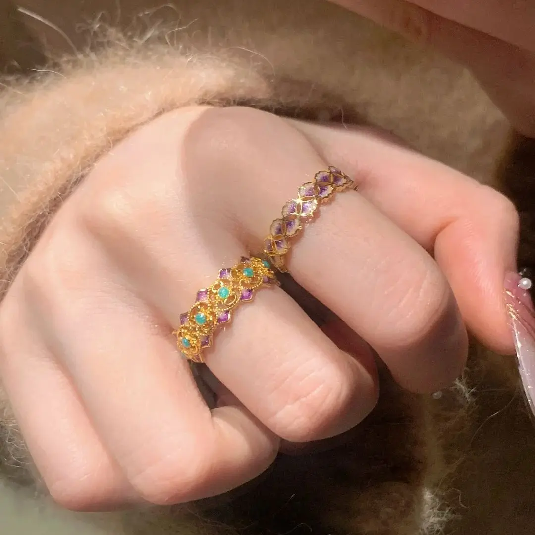 Fashion women's spring ring personality simple women's ring lucky bead ring fashion  ring