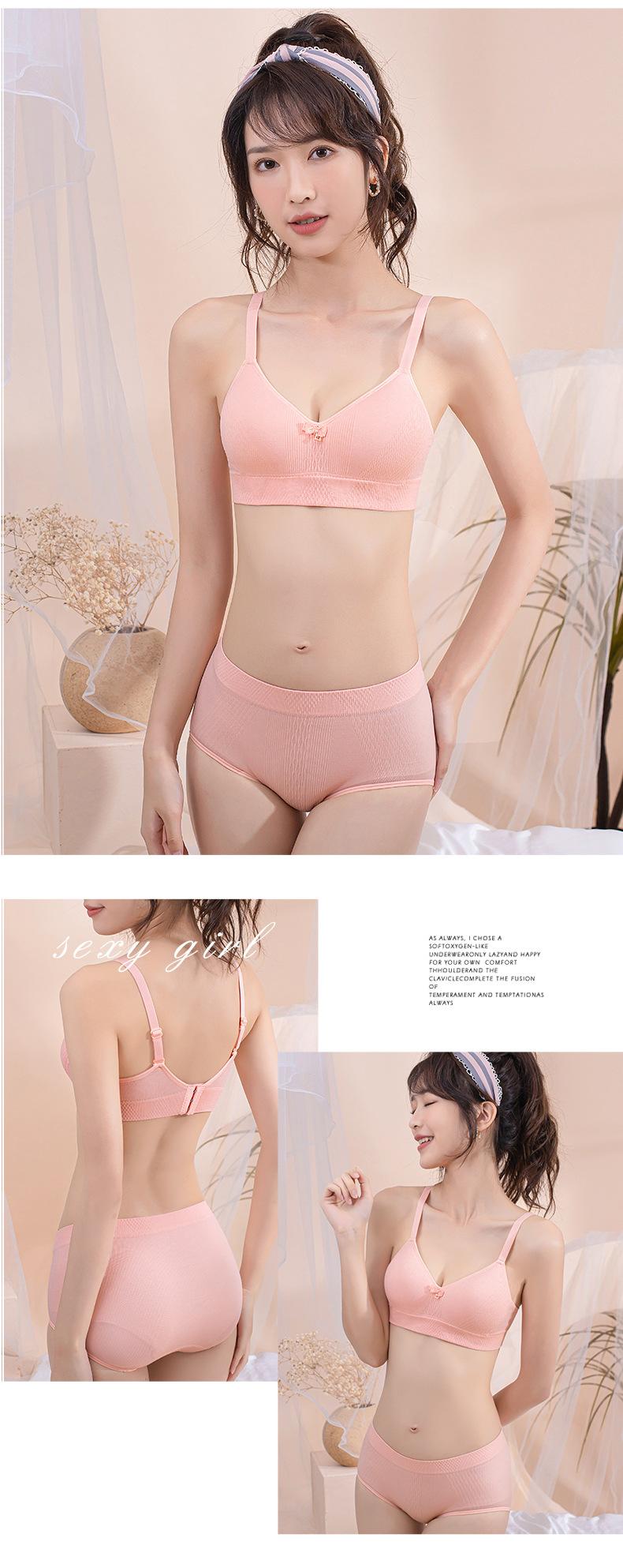 Product Introduction of New Lady Cotton Bra Underwear Student Girl Bralettes Development Adolescent Thin Latex Bra Push Up Without Steel Ring Bra Fashion Womenswear 14