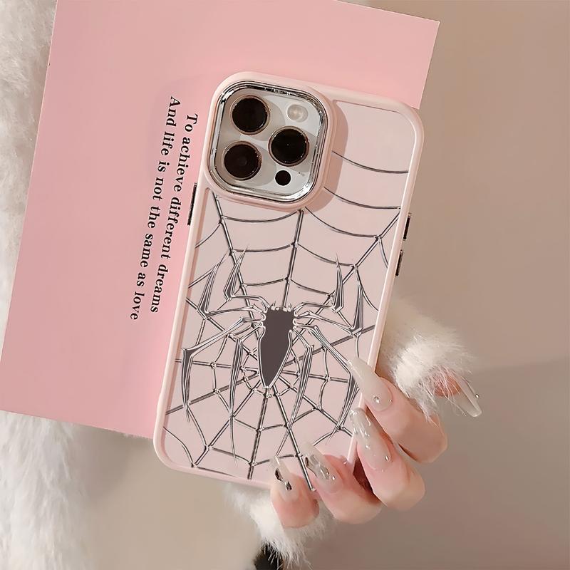 GADGET FUSION CASE Metal SpiderMan iPhone 11 13 12 14 15 Pro 7 8 6 6 S Plus MAX XR XS MAX 7Plus 8Plus SE 2024 iPhone case cangkang berlapis listrik 4
