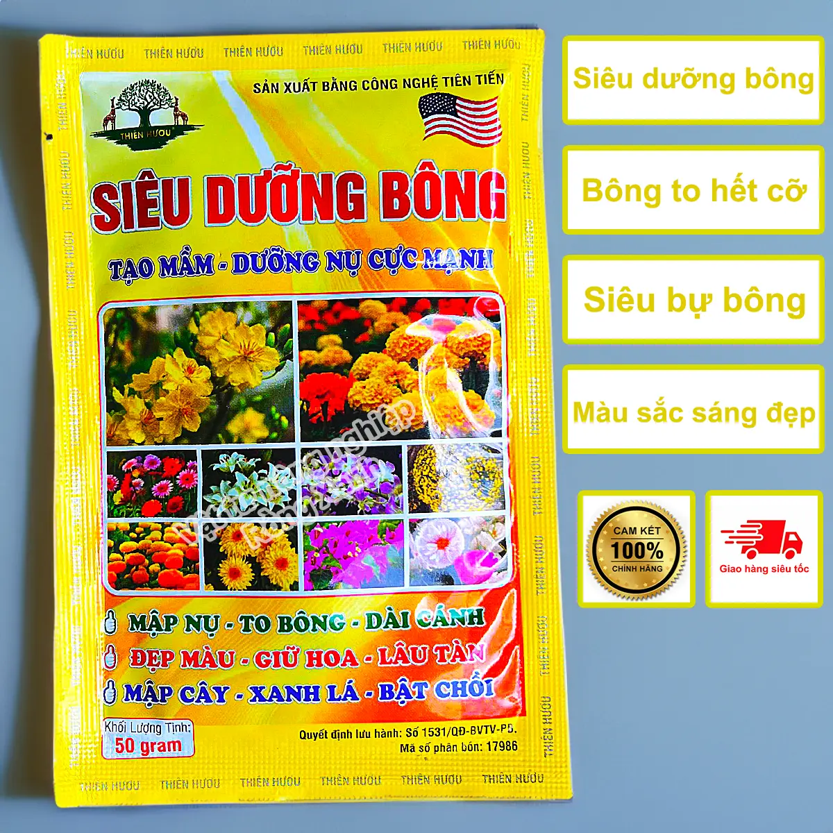 Phân bón siêu dưỡng bông kích ra hoa tạo mầm dưỡng nụ bông to hết cỡ mập nụ SDBTH50