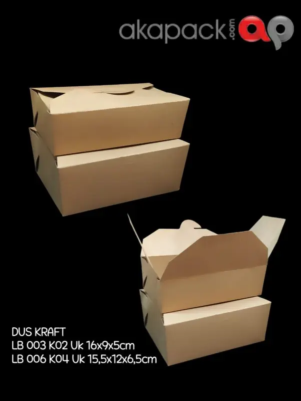 MURAH Lunch Box Kraft / Dus Kraft / box Makanan belum di Rakit 1