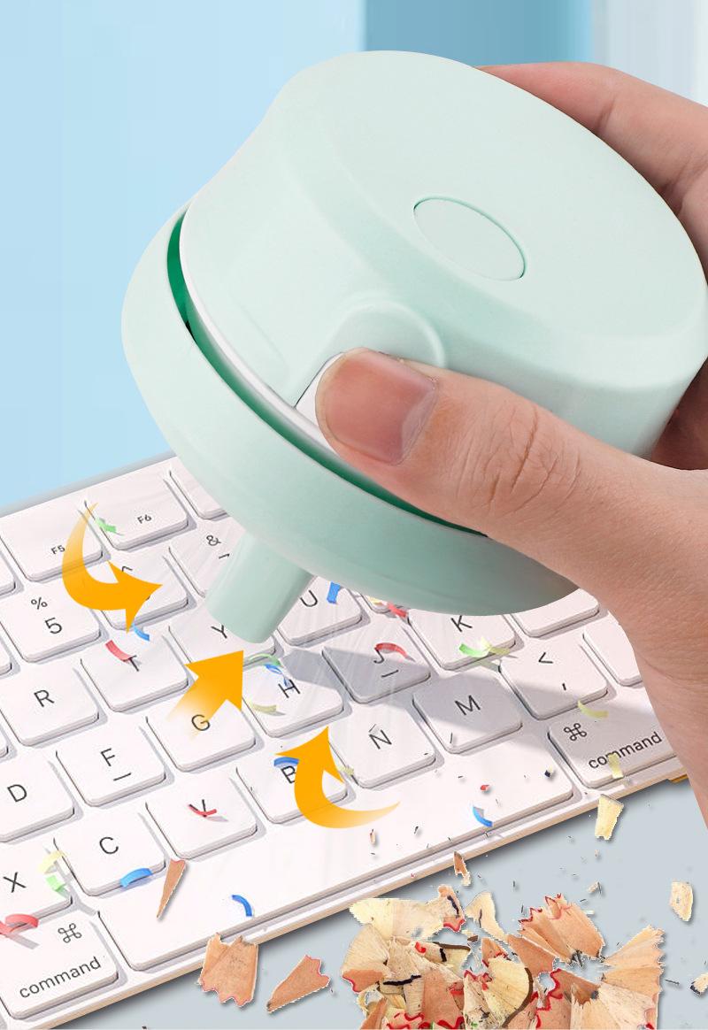 Product Introduction of Cross-Border Hot Mini Desktop Vacuum Cleaner Office Desk Cleaner Student Supplies Eraser Shavings Keyboard Sofa Handheld Vacuum Cleaner 15