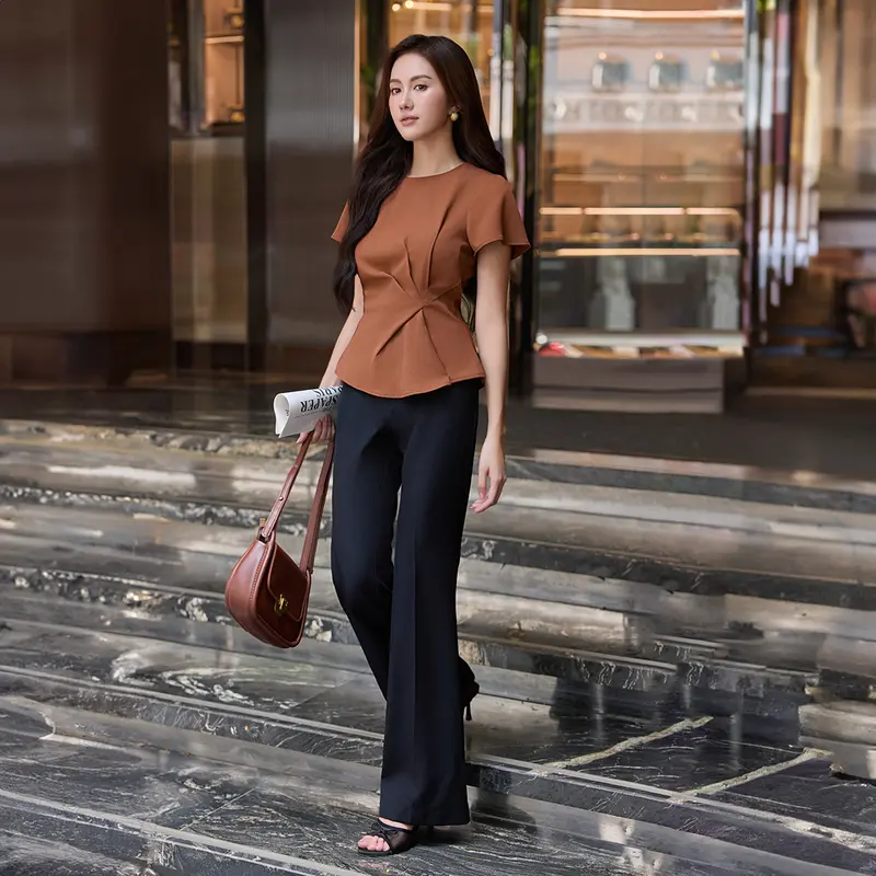 Áo peplum xếp ly eo tay bồng Maybi 3