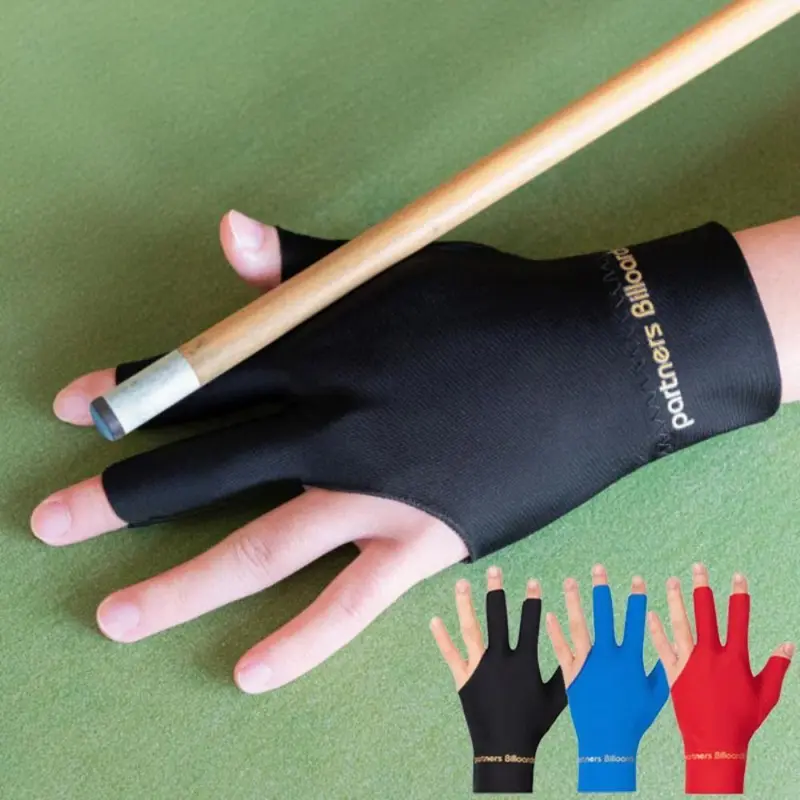 Găng tay bida, bền, ba Ngón Tay Chống Trượt, thoáng khí, găng tay xì dách, đàn hồi, phụ kiện thể dục, găng tay đào tạo bida 1