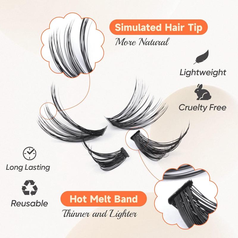 Product Introduction of Eyelash Extension Kit, 1 Box Individual False Eyelashes with Eyelash Glue & Tweezers & Glue Remover, Eye Makeup Enhancement Tool for Women, Cosmetic 6