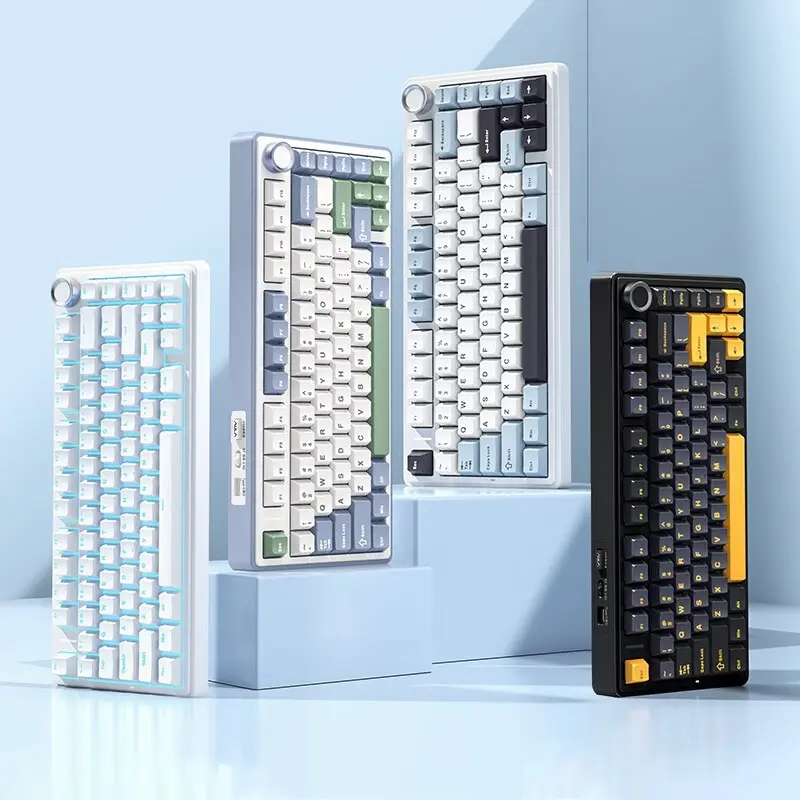 Bàn phím cơ Silent không dây AULA F75 - Hỗ trợ hotswap - LED RGB nhiều chế độ - 3 mode kết nối | BigBuy360 - bigbuy360.vn