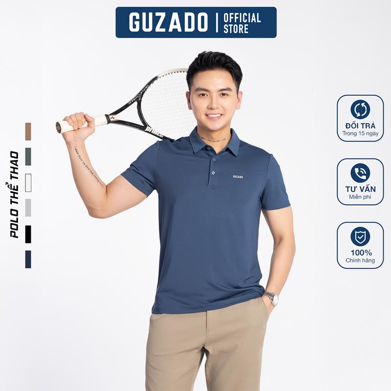 [TOP SALES] Áo Thun Polo Thể Thao Nam GUZADO Áo Có Cổ Ngắn Tay Chất AirCool Điều Hòa Thoáng Khí Menswear Hàng Local Brand Basic GPL01